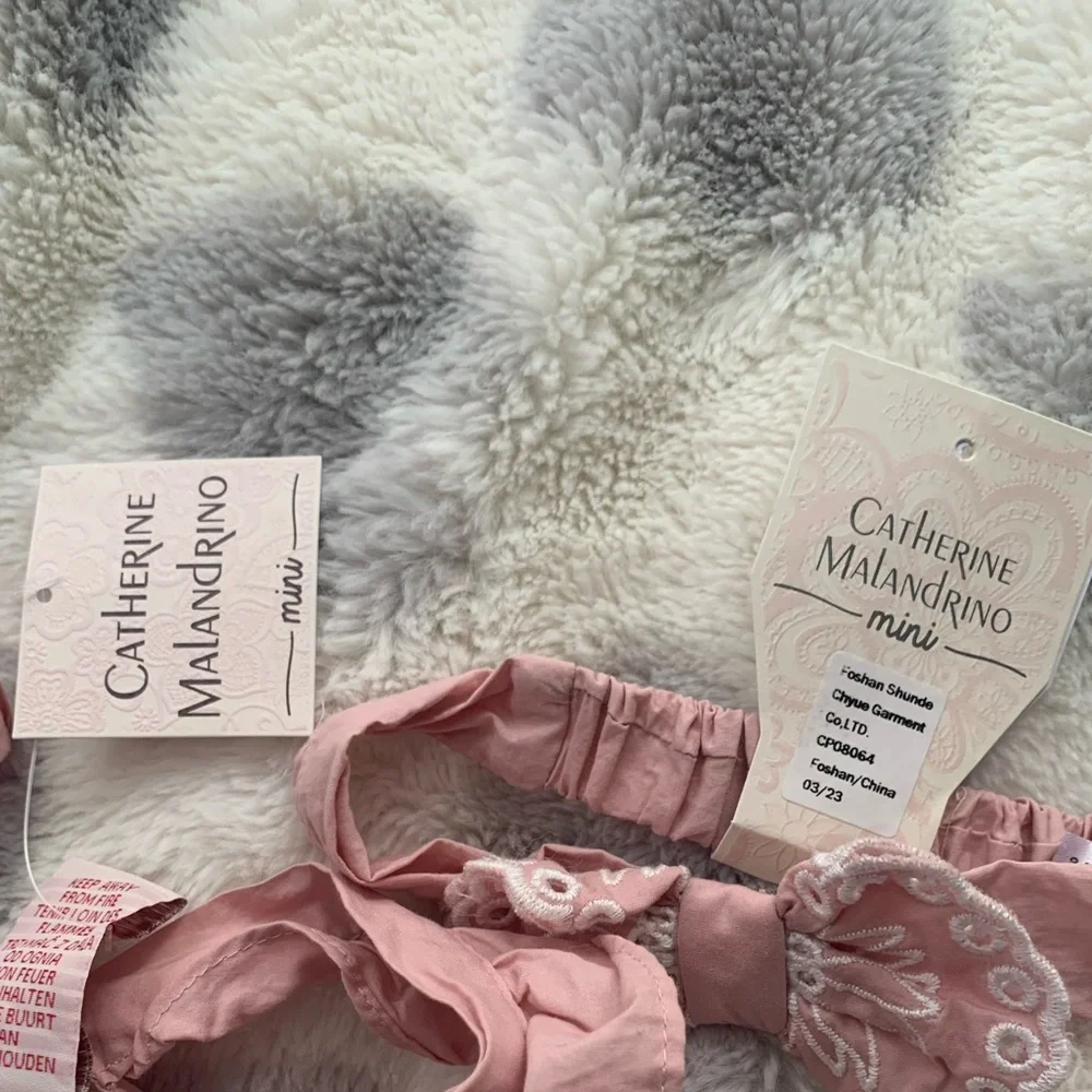 Catherine Malandrino Pink Floral Diaper Cover Set-NWT